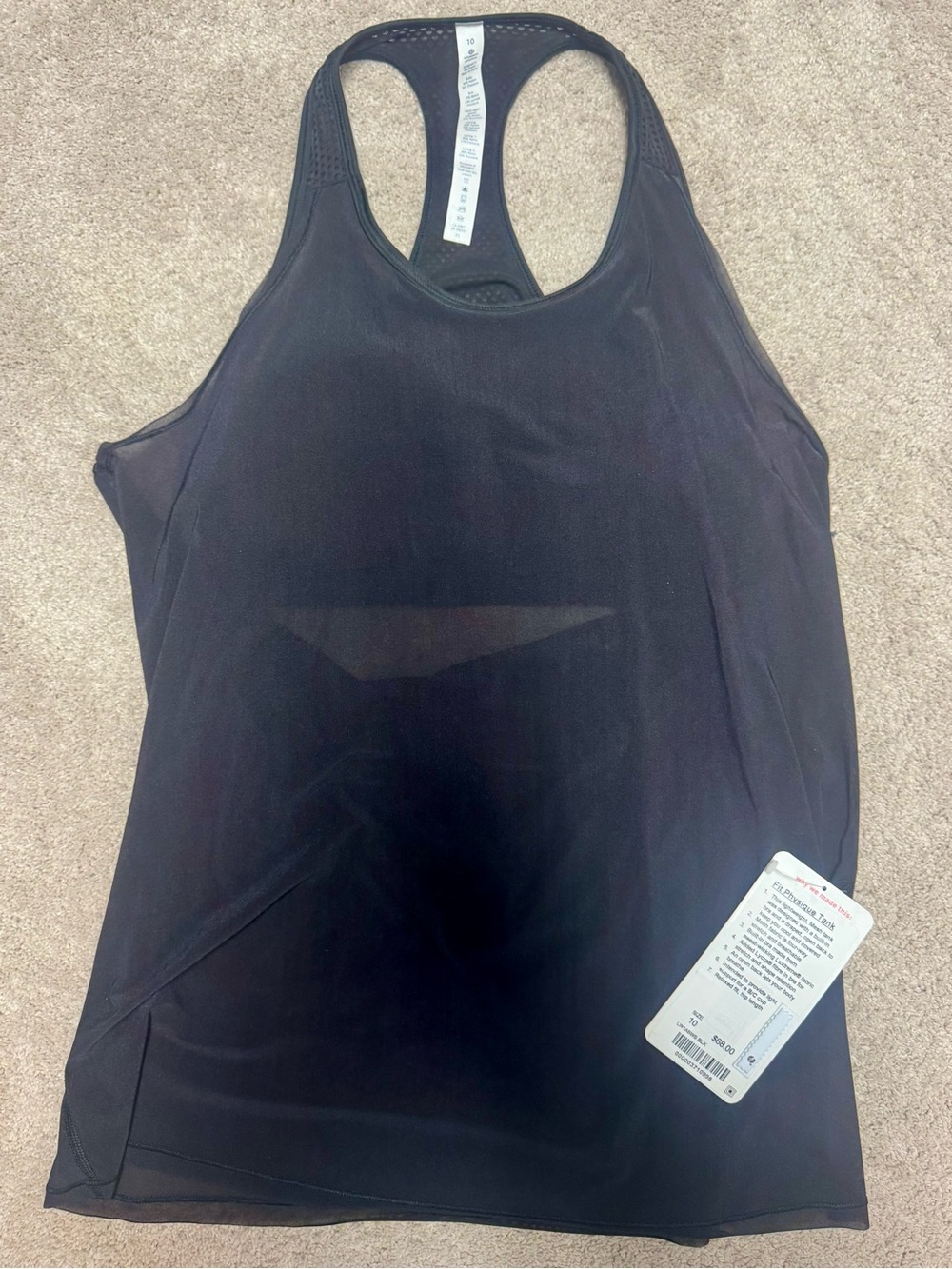 Lululemon New with Tags Fit Physique Tank Size 10